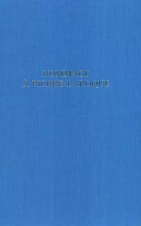 Couverture du produit · Hommage à Pierre Laroque