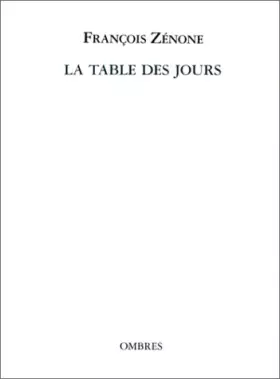 Couverture du produit · La Table des jours