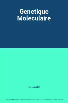 Couverture du produit · Genetique Moleculaire