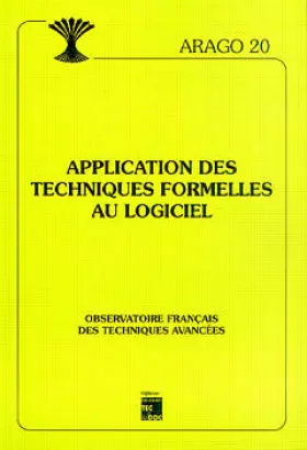 Couverture du produit · Application des techniques formelles au logiciel