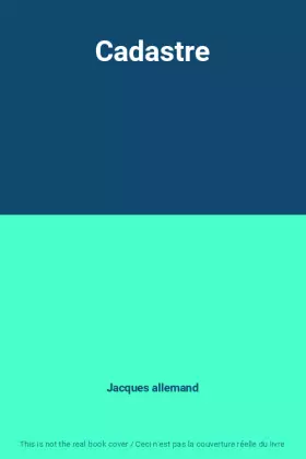 Couverture du produit · Cadastre