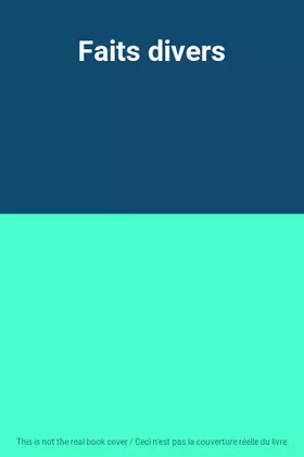 Couverture du produit · Faits divers