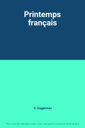 Couverture du produit · Printemps français