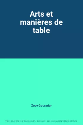 Couverture du produit · Arts et manières de table