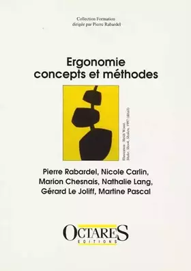 Couverture du produit · Ergonomie concepts et méthodes