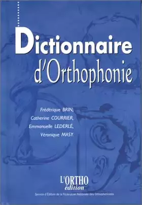 Couverture du produit · Dictionnaire d'orthophonie