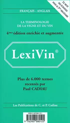Couverture du produit · LexiVin/LexiWine 2002