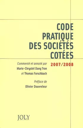 Couverture du produit · Code pratique des sociétés cotées