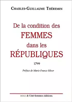 Couverture du produit · De la condition des femmes