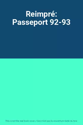 Couverture du produit · Reimpré: Passeport 92-93