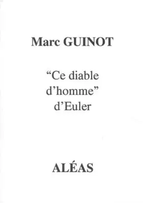Couverture du produit · Ce diable d'homme d'Euler