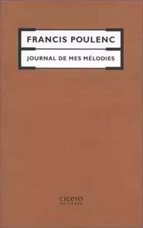 Couverture du produit · Journal de mes mélodies
