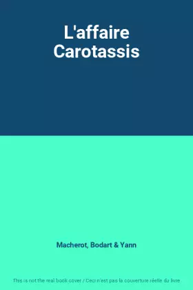 Couverture du produit · L'affaire Carotassis