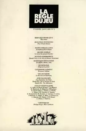 Couverture du produit · La règle du jeu n°03