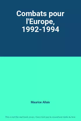 Couverture du produit · Combats pour l'Europe, 1992-1994