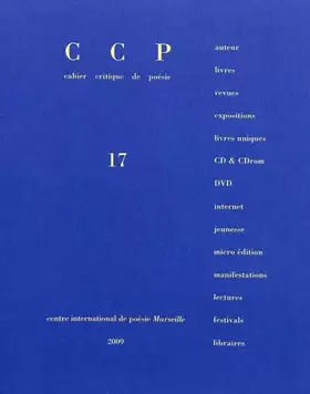 Couverture du produit · Cahier critique de poésie