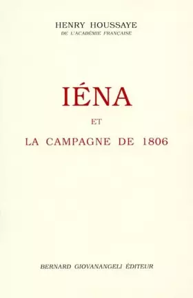 Couverture du produit · IENA ET LA CAMPAGNE DE 1806