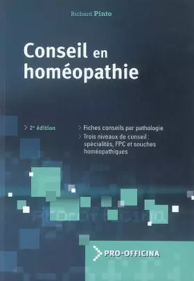 Couverture du produit · Conseil en homéopathie