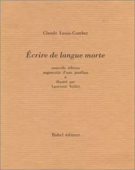 Couverture du produit · Ecrire de langue morte