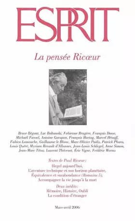 Couverture du produit · Esprit, N° 323, Mars-Avril 2006 : La pensée Ricoeur