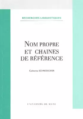 Couverture du produit · Nom propre et chaînes de référence