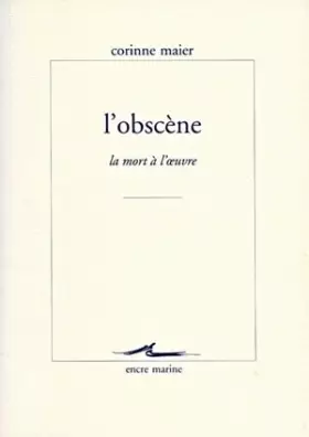 Couverture du produit · L'obscène