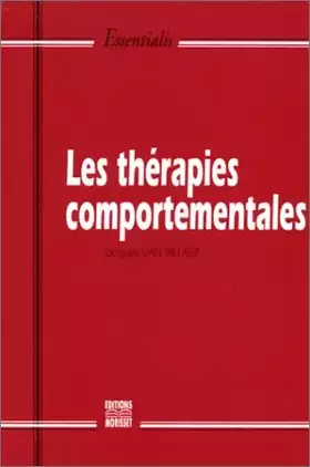 Couverture du produit · Les thérapies comportementales