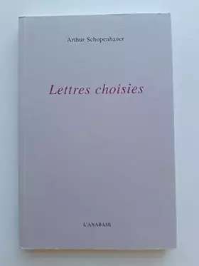 Couverture du produit · Lettres Choisies