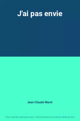 Couverture du produit · J'ai pas envie