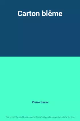 Couverture du produit · Carton blême