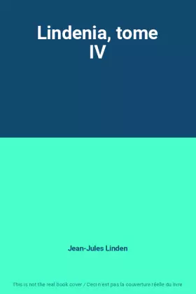 Couverture du produit · Lindenia, tome IV