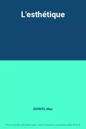 Couverture du produit · L'esthétique