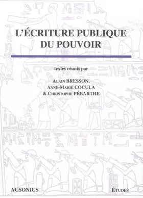 Couverture du produit · L'écriture publique du pouvoir
