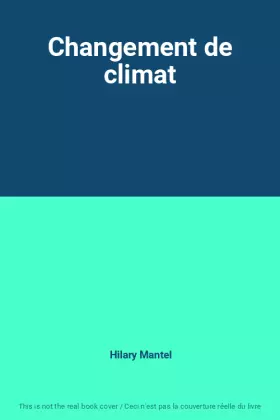 Couverture du produit · Changement de climat