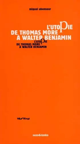 Couverture du produit · L'Utopie de Thomas More à Walter Benjamin