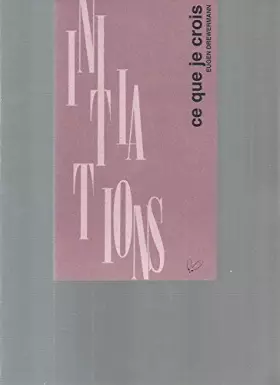 Couverture du produit · Ce que je crois