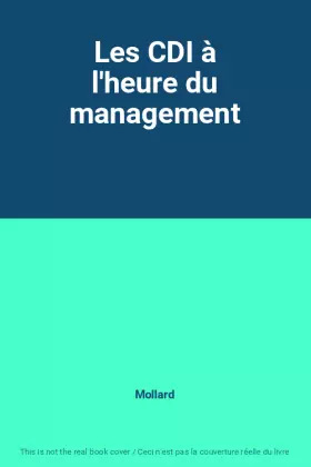 Couverture du produit · Les CDI à l'heure du management
