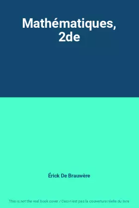 Couverture du produit · Mathématiques, 2de