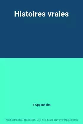 Couverture du produit · Histoires vraies