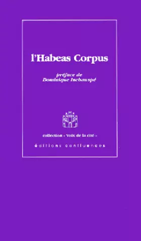 Couverture du produit · L'habeas Corpus