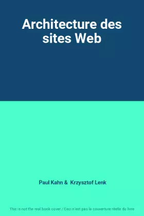 Couverture du produit · Architecture des sites Web