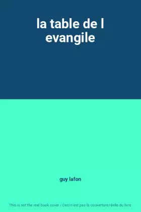Couverture du produit · la table de l evangile