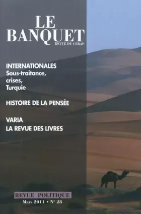 Couverture du produit · Le Banquet, N° 28, mars 2011 :