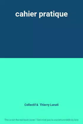 Couverture du produit · cahier pratique