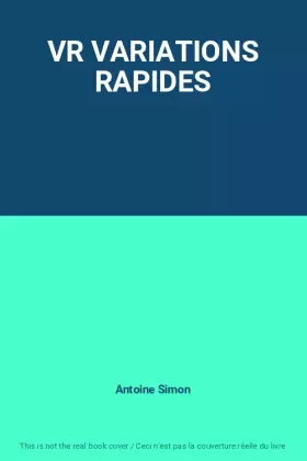 Couverture du produit · VR VARIATIONS RAPIDES