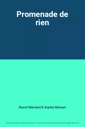 Couverture du produit · Promenade de rien
