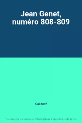 Couverture du produit · Jean Genet, numéro 808-809