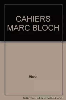 Couverture du produit · Cahiers Marc Bloch, numéro 5