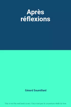 Couverture du produit · Après réflexions