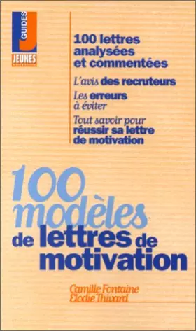 Couverture du produit · 100 modèles de lettres de motivation